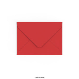Cherry Red British Made Gummed V-Flap Envelope (133 x 184mm)