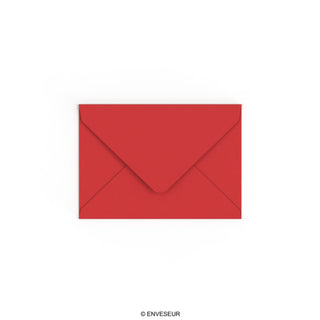 C6 Cherry Red British Made Gummed V-Flap Envelope (114 x 162mm)
