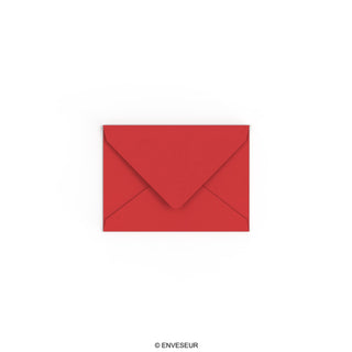 C7 Cherry Red British Made Gummed V-Flap Envelope (82 x 113mm)
