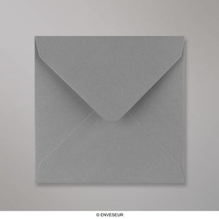 Dark Grey Gummed V-Flap Greeting Card Envelope (130 x 130mm)