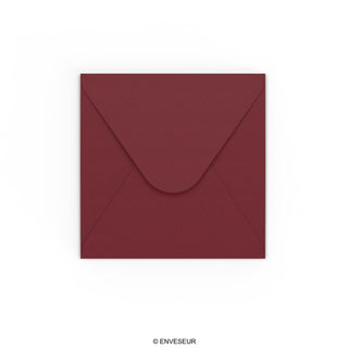 Burgundy Gummed V-Flap Envelope (130 x 130mm)