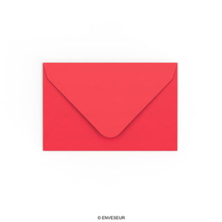 Bright Red Gummed V-Flap Envelope (65 x 94mm)