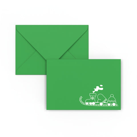 Christmas Envelope – Toy Train Dark Green 162 x 229 mm (C5)