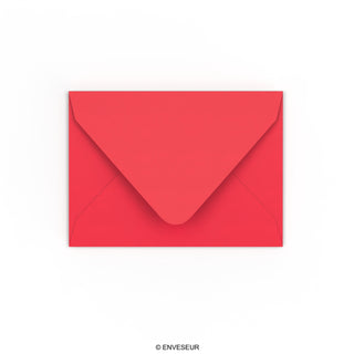 C7 Bright Red Gummed V-Flap Envelope (82 x 113mm)