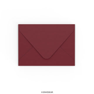 Burgundy Gummed V-Flap Envelope (130 x 130mm)