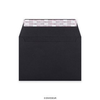 C6 Black Luxury Peel & Seal Envelope (114 x 162mm)