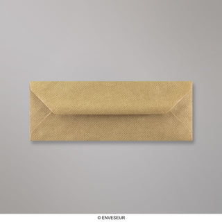 Hnědá obálka s žebrovaným vzorem 80x215 mm