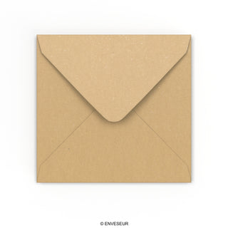 Recyklovaná hnědá obálka 130x130 mm