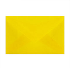 Coloured Translucent Envelopes Yellow 62 x 98 mm