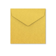 V-Flap Peel and Seal Envelopes Gold 155 x 155 mm