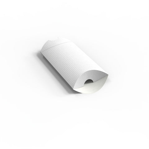 Corrugated Pillow Boxes White 113 x 81 mm (C7)