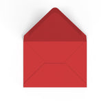 Cherry Red British Made Gummed V-Flap Envelope (133 x 184mm)