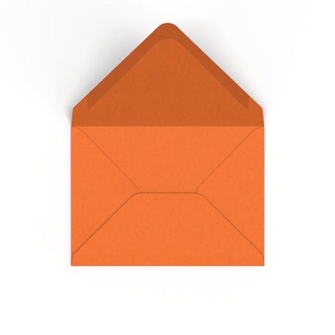 Flame Orange British Made Gummed V-Flap Envelope (133 x 184mm)
