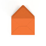 C6 Flame Orange British Made Gummed V-Flap Envelope (114 x 162mm)