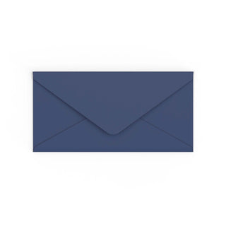 DL Navy Blue British Made Gummed V-Flap Envelope (110 x 220mm)