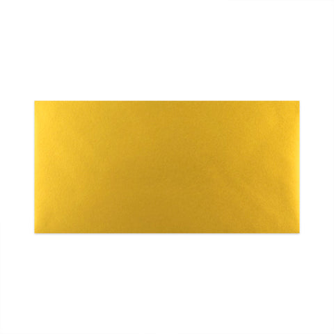 DL Metallic Gold Gummed V-Flap Envelope (110 x 220mm)