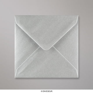Stříbrná metalická obálka 130x130 mm