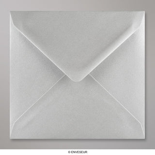 Stříbrná metalická obálka 155x155 mm
