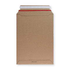 Manila Brown Peel & Seal Rigid Board Mailers Envelope (340 x 250mm)