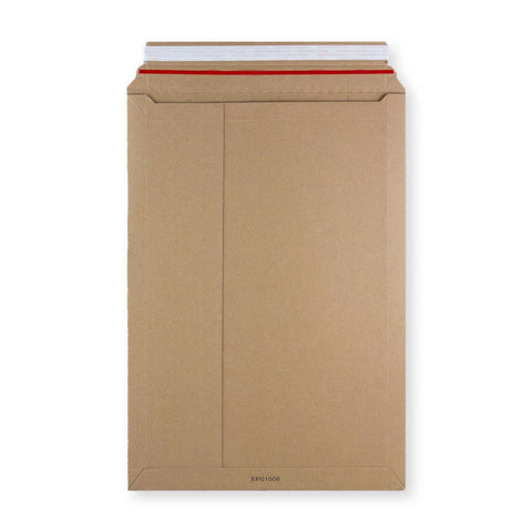 Manila Brown Peel & Seal Rigid Board Mailers Envelope (500 x 340mm)