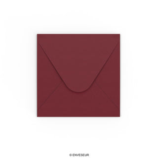 Burgundy Gummed V-Flap Envelope (130 x 130mm)