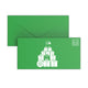 Christmas Envelopes Santa Clause Dark Green 110 x 220 mm (DL)