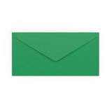 DL Dark Green Gummed V-Flap Envelope (110 x 220mm)