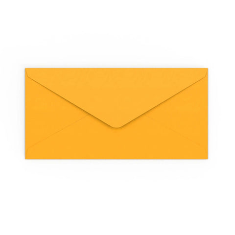 DL Dark Yellow Gummed V-Flap Envelope (110 x 220mm)