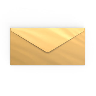 Mirror Finish Envelopes Gold 110 x 220 mm (DL)