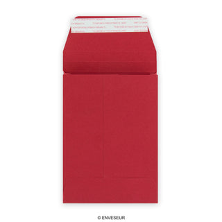 Dark red gusset envelope 162x114x25 mm (C6)