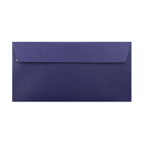 Pearlescent Envelopes Dark Blue 110 x 220 mm (DL) Peel and Seal