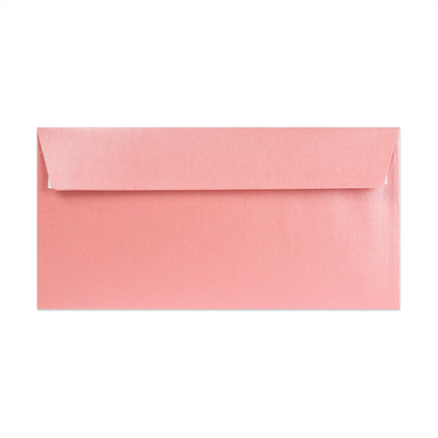 Pearlescent Envelopes Pink 110 x 220 mm (DL) Peel and Seal