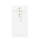 Coloured envelopes with string and washer closure White 220 x 110 mm (DL)