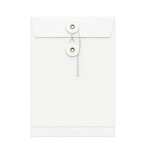 Coloured envelopes with string and washer closure