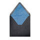 Paper Lined Envelopes Black + Blue Fancy Paper 160 x 160 mm