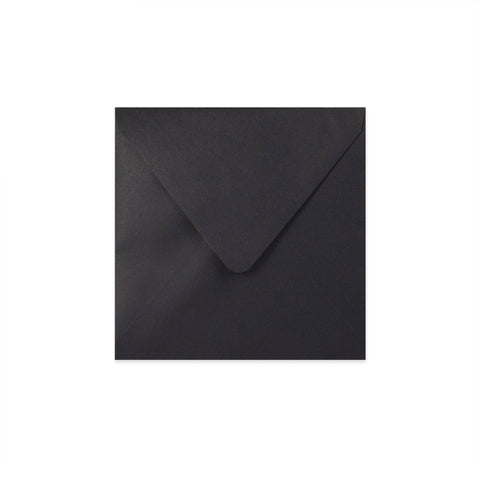 Paper Lined Envelopes Black + Gold Foil 160 x 160 mm
