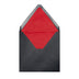 Paper Lined Envelopes Black + Red Fancy Paper 160 x 160 mm